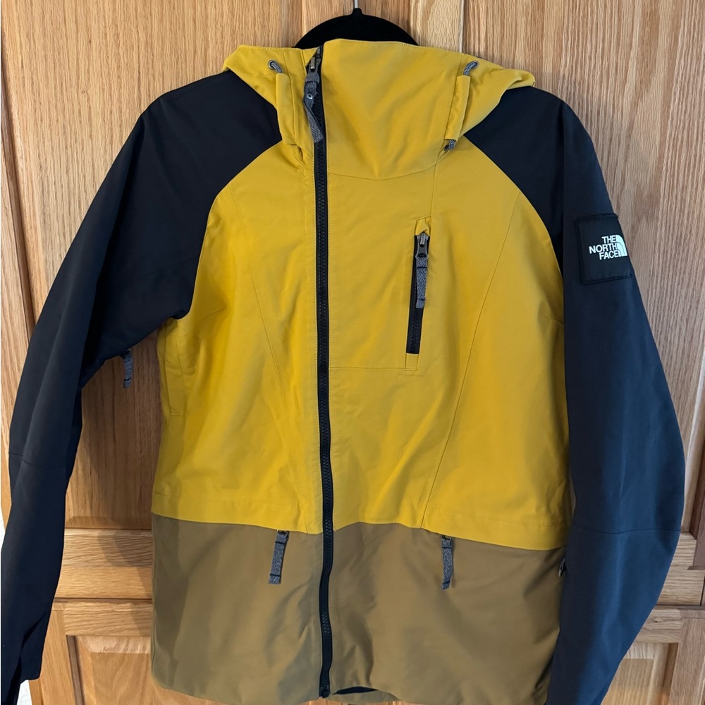 The North Face Mustard and Black Hooded Jacket